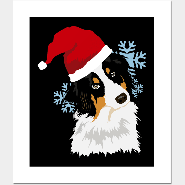 christmas,xmas,santa,merry chrismas,winter,merry christmas dog Wall Art by teenices